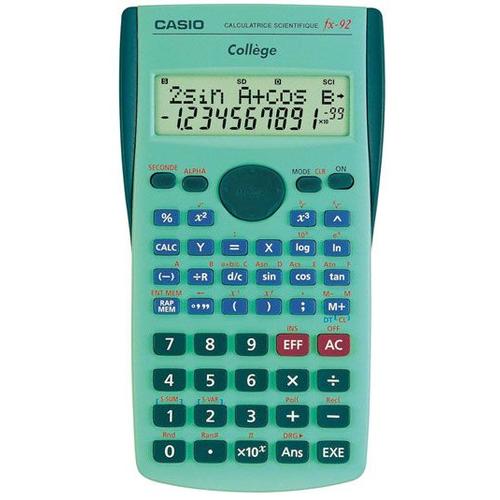 Casio Fx92 College 2D+ Poche Calculatrice scientifique
