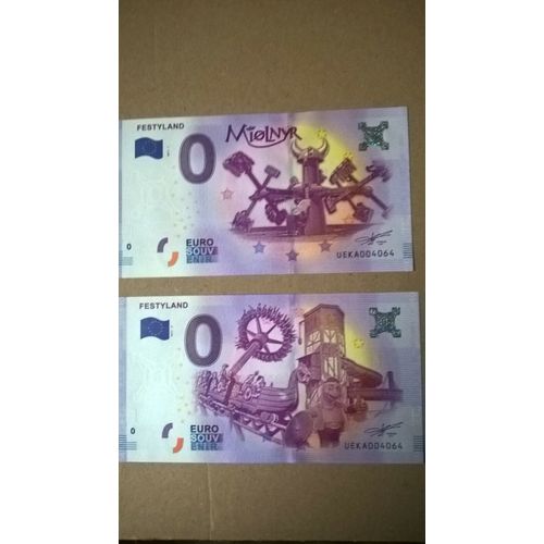 Billet 0 Euro Festyland 2017  1+2 Meme N°  Neufs