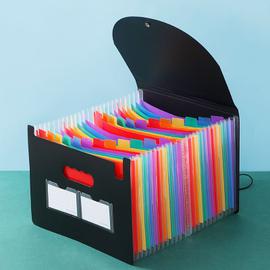 Valisette trieur accordéon 24 compartiments - Format A4 - Rainbow