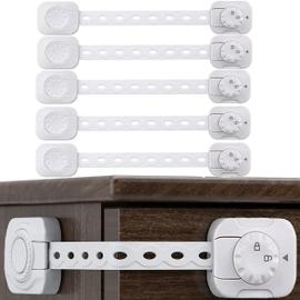 Bloque-porte invisible pour tiroir et placard + clef magnétique