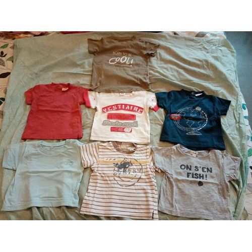 7 T Shirt Mc Garçon 6 Mois Très Bon État