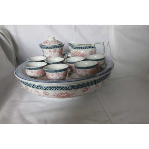 Service À Thé Ancien + Avec Bassine Réchaud