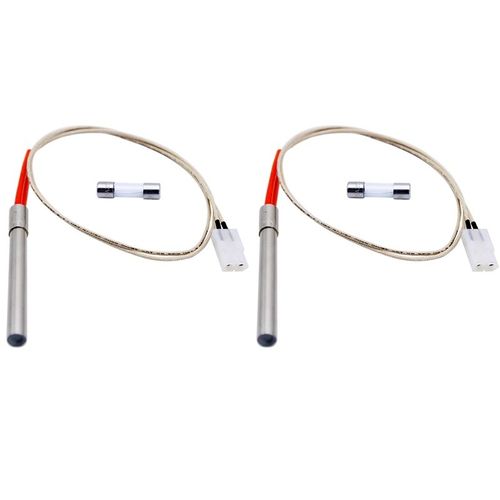 Kit d'allumeurs de gril avec 2 pièces de remplacement de fusibles, Tube chauffant pour four, grilles à granulés en bois, 2 pièces