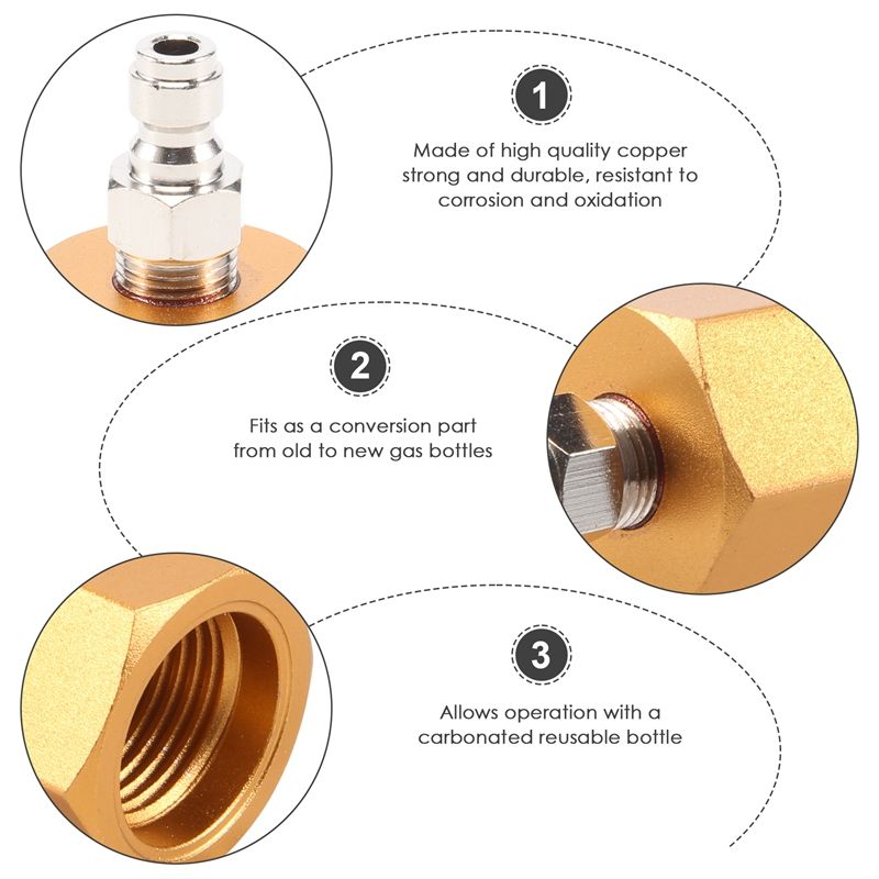 Adaptateur de CO2 pour Soda Stream Terra Water Maker, M18 x ... - 2