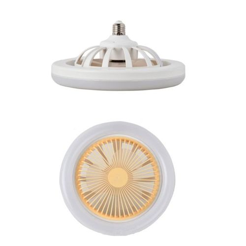 Ventilateur de plafond électrique Intelligent avec ampoule LED, montage E27, décoration de chambre