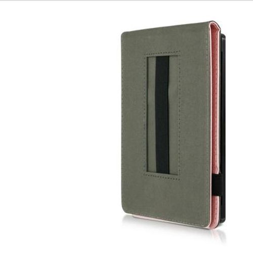 Étui Rose Rabattable Simili Cuir Compatible Pour Kobo Aura H2o Edition 2