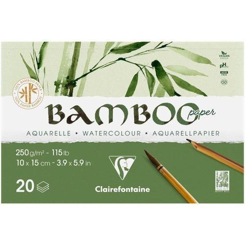 Bloc - Aquarelle - 10x15cm - 20 Feuilles - Clairefontaine - Bamboo