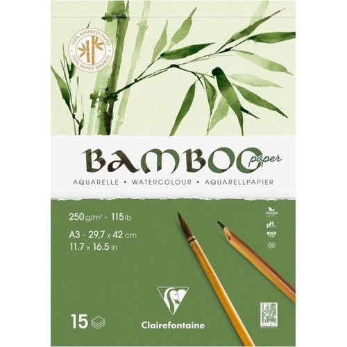 Bloc - Aquarelle - A3 - 29,7x42 Cm - 20 Feuilles - Clairefontaine - Bamboo