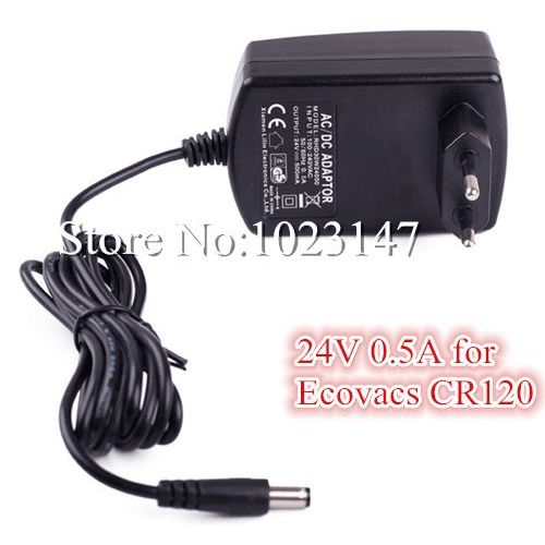 Chargeur d'alimentation pour robot nettoyeur Ecovacs, 24V, 0,5 a, AC/DC, Deebot X500,CR120, pièces d'aspirateur, livraison gratuite vers RU!