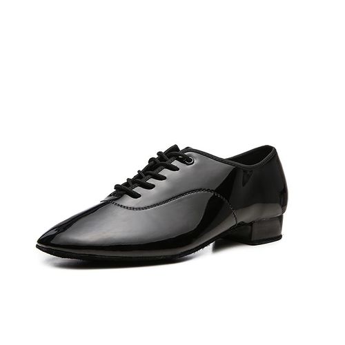 Chaussures De Danse Latine Pour Hommes Chaussures De Salle De Bal Modernes En Cuir Talons Carrés Pour Enfants Baskets Blanches De Jazz