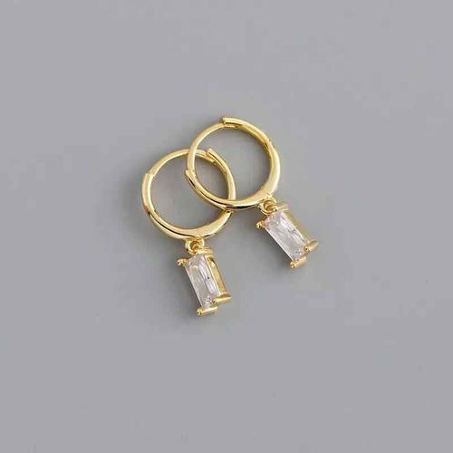 Petites Boucles D'oreilles Huggies Hoop En Acier Inoxydable Pour Femme,Petit Cristal,Pendentif En Zircone Contre-Indiqué,Boucles D'oreilles En Cartilage,Bijoux Piercing,2 Pièces