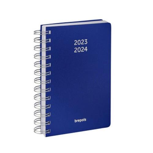 Agenda Scolaire - Bleu - Couverture Plastique - 1 Page Par Jour - Août 2023 À Août 2024