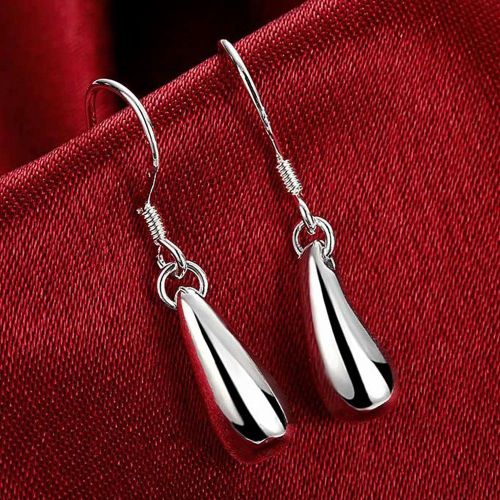 Boucles D'oreilles Créoles Rondes Simples En Argent Regardé 925 Pour Femmes,Bijoux De Charme De Fiançailles De Mariage,Qualité Supérieure,Mode