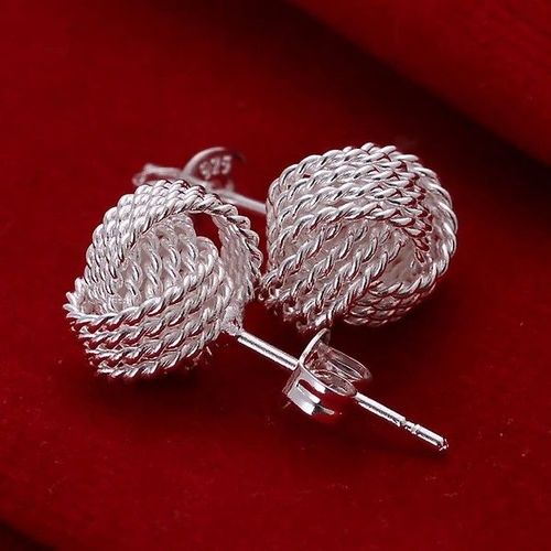 Boucles D'oreilles Créoles Rondes Simples En Argent Regardé 925 Pour Femmes,Bijoux De Charme De Fiançailles De Mariage,Qualité Supérieure,Mode