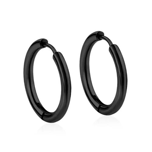 Petites Boucles D'oreilles Créoles En Acier Inoxydable Pour Femmes Et Hommes,Pendentif Rond,Hypoallergénique,Document Argenté,2023,2 Pièces