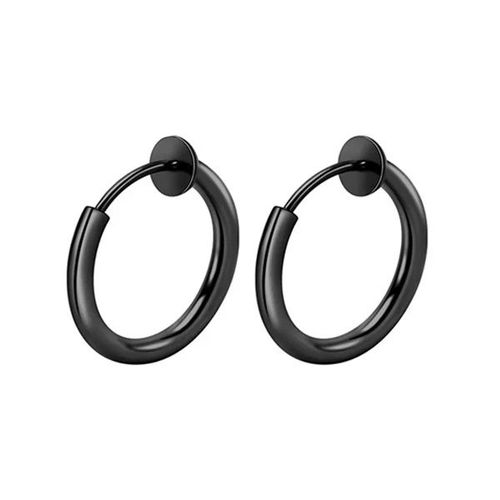Clips D'oreille À Ressort En Acier Inoxydable Pour Femmes Et Hommes,Boucles D'oreilles Indolores,Pas De Piercing Furtif,Faux Bijoux D'oreille,Petit Cerceau,8-20mm,2 Pièces