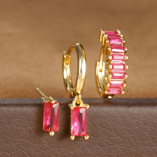 Ensemble De Boucles D'oreilles Piercing En Acier Inoxydable Pour Femme,Bijoux Esthétiques,Colorés,3 Pièces