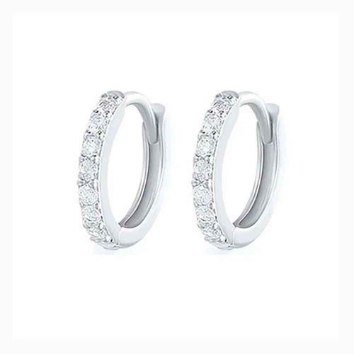 Boucles D'oreilles Huggie Hoop En Acier Inoxydable Pour Femmes,Cristal Contre-Indiqué,Boucle D'oreille Piercing Au Cartilage Géométrique,Bijoux Fantaisie,Cadeaux,2 Pièces