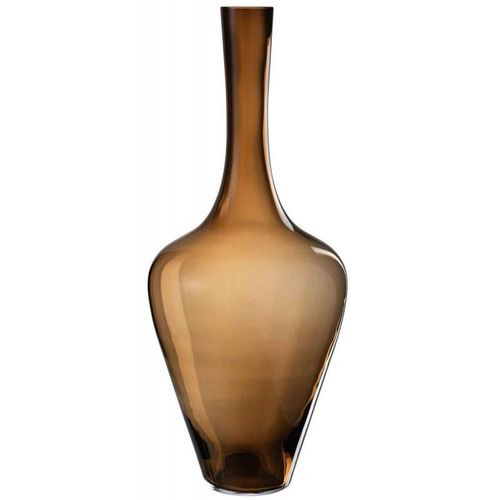 Paris Prix - Vase Design En Verre "joni" 70cm Marron Ambre