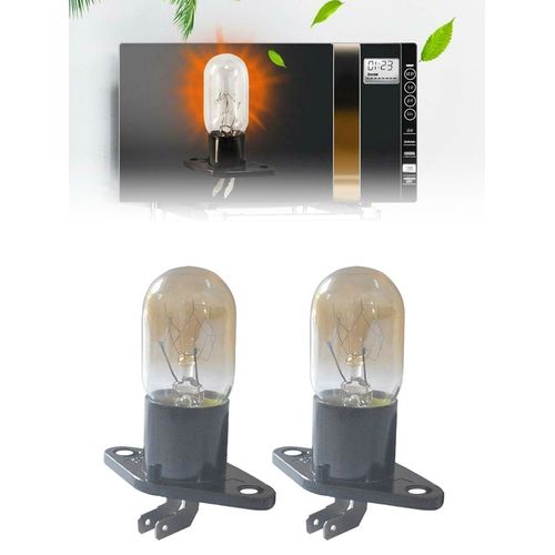 Ampoule de four à micro-ondes haute température, lampe de four, accessoires de pièces de rechange, pipeline, 250V, 20W, 2 broches, 2 pièces