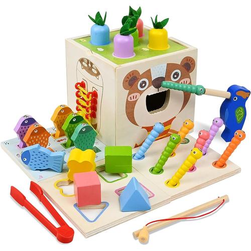 Jouets éducatifs Montessori en bois pour bébés, jouets pour