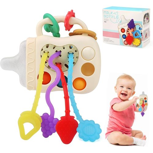 Jouets Montessori 1 Ans,Jouets Educatifs D'éveil À Corde En Silicone,Jeux Sensoriel De Motricité Fine,Jouets De Voyage Bébé,Cadeau Pour 1 2 3 Ans