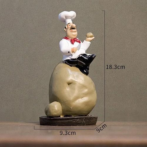 Statue De Chef En Résine De Plusieurs Styles, Figurine De Chef De Restaurant De Dessin Animé, Ornement De Cuisinier, Sculpture Mignonne, Britannique Ouvertement, Maison Et Cuisine