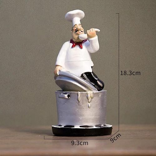 Statue De Chef En Résine De Plusieurs Styles, Figurine De Chef De Restaurant De Dessin Animé, Ornement De Cuisinier, Sculpture Mignonne, Britannique Ouvertement, Maison Et Cuisine