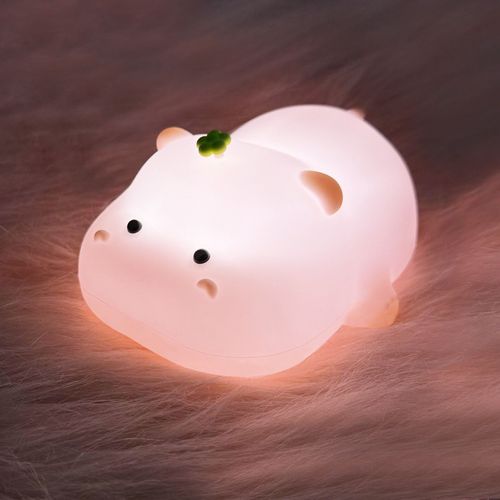 Veilleuses Led En Silicone Aste Par Usb,Lampe De Chevet En Forme De Mouton,Krasnorabbit Mignon,Veilleuse Pour Enfants,Cadeau D'anniversaire Pour Bébé,Décoration De Synchronisation - Type Hippo