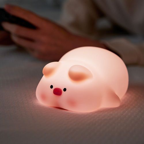 Veilleuses Led En Silicone Aste Par Usb,Lampe De Chevet En Forme De Mouton,Krasnorabbit Mignon,Veilleuse Pour Enfants,Cadeau D'anniversaire Pour Bébé,Décoration De Synchronisation - Type Pig