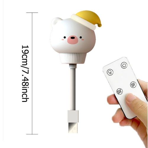Veilleuse Led Usb Avec Télécommande Pour Bébé,Lampe De Nuit De Dessin Animé Mignon,Ours,Poussin,Chaton,Décoration De Chambre D'enfant,Lampe De Chevet - Type Bear With Remote