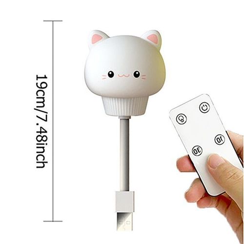 Veilleuse Led Usb Avec Télécommande Pour Bébé,Lampe De Nuit De Dessin Animé Mignon,Ours,Poussin,Chaton,Décoration De Chambre D'enfant,Lampe De Chevet - Type Marron #B