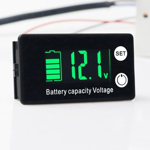 Sonde de température LCD bleue - Testeur De Capacité De Batterie, Indicateur De Niveau Dc 7-70v, Voltmètre Numérique Li-ion Plomb-acide Lifepo4 Lfp Pour Voiture Moto