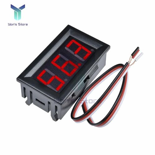 Rouge - Voltmètre De Tube Numérique À Led, 0-99v Dc, Testeur De Tension, Panneau D'ampli, Moniteur De Troisième Ligne, Nouveaux Outils De Bricolage
