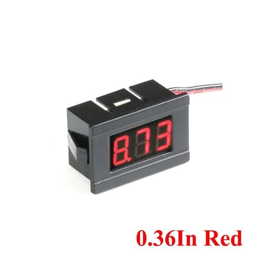 0.36in Rouge - Voltmètre numérique, voltmètre numérique, compteur de tension rouge/bleu/vert pour moto et voiture 6V 12V