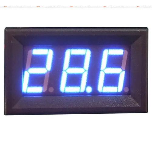 bleu - Voltmètre numérique, voltmètre numérique, compteur de tension rouge/bleu/vert pour moto et voiture 6V 12V