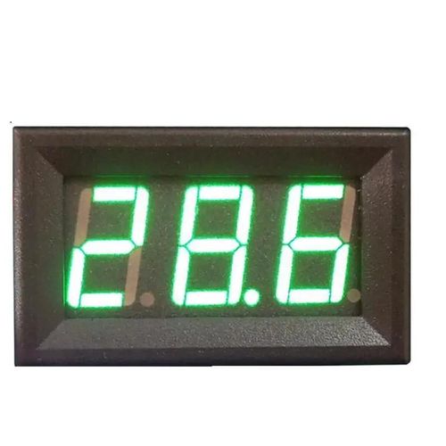 vert - Voltmètre numérique, voltmètre numérique, compteur de tension rouge/bleu/vert pour moto et voiture 6V 12V