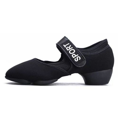 Chaussures De Danse Semelle Souple Pour Femmes Maille Respirante Talons Bas Standard National Sport Jazz