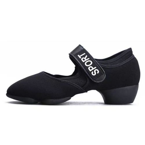 Chaussures De Danse Semelle Souple Pour Femmes Maille Respirante Talons Bas Standard National Sport Jazz