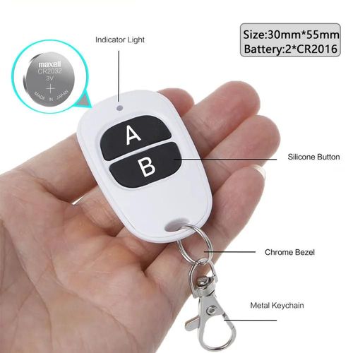 1 Télécommande - Interrupteur À Télécommande Sans Fil Rf 433mhz, Mini Récepteur Relais On/off, Transmetteur Pour Ventilateur D'ampoule Led, Ac 110/220v