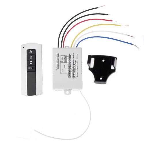 Trois voies avec crémaillère - Interrupteur à télécommande sans fil, 1/2/3 voies marche/arrêt, 220V, Pour lampe, 1/2/3 canaux, Télécommande, Récepteur, émetteur