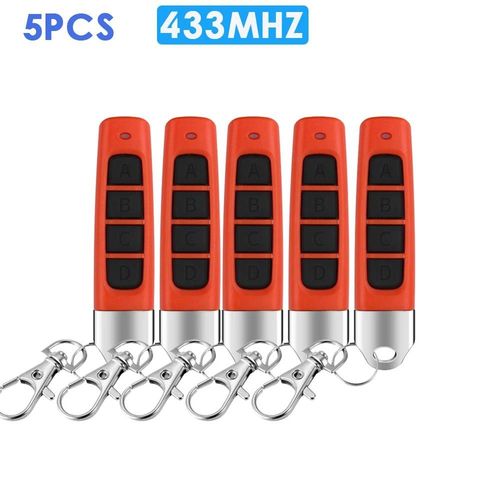 5 PIÈCES Rouge - Ouvre porte de Garage, Télécommande, Duplicateur de télécommande, 1301A, 315MHz, 433MHz