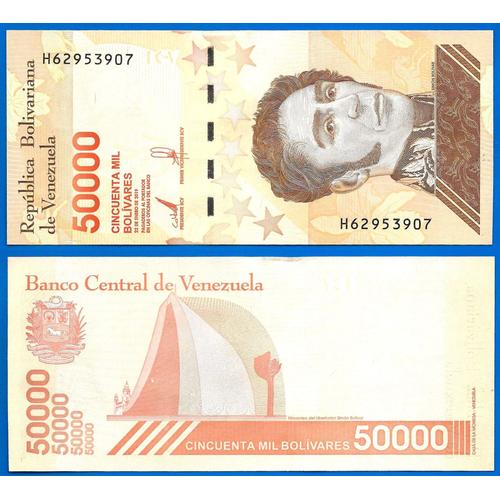 Venezuela 50000 Bolivares 2019 Billet Bolivar Simon Mosolé