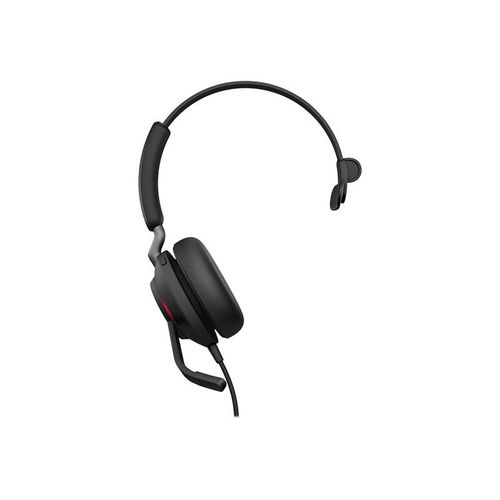 Jabra Evolve2 40 SE MS Mono - Micro-casque - sur-oreille - filaire - USB-C - isolation acoustique - Certifié pour Microsoft Teams