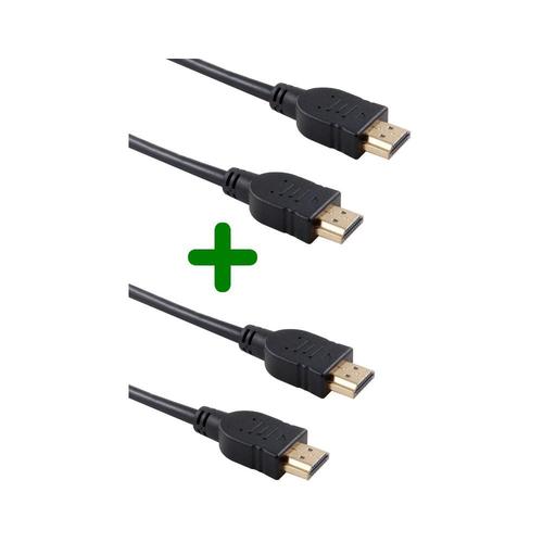 Câble HDMI ESSENTIELB x2 HDMI 2M noir droit 2.0