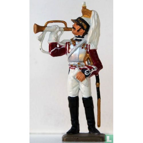 Soldat De Plomb Starlux / Atlas Napoleon N°26 Trompette Du 13eme Regiment De Cuirassier