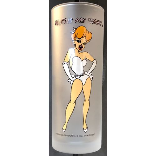 Verre Pin-Up Ne Sois Pas Timide, Tex Avery, Dessin Animé, Coyotte, Figurine, Loup