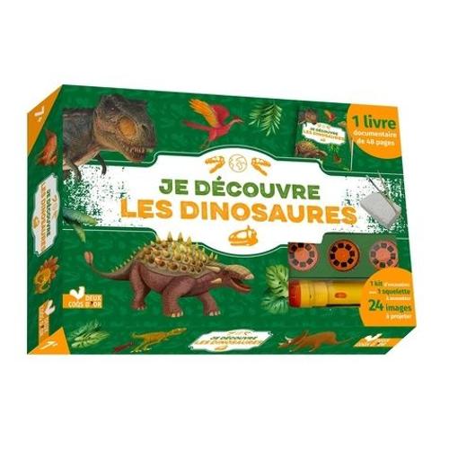 Je Découvre Les Dinosaures - Coffret Avec Lampe, Images À Projeter Et Kit Excavation