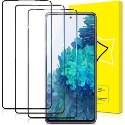 Lot De 3, Verre Trempé Pour Samsung Galaxy A51/Samsung Galaxy S20 Fe [Couverture Complète] [Vitre Protecteur 9h Dureté] [Sans Bulles] [Anti-Rayures] Film Protection Écran