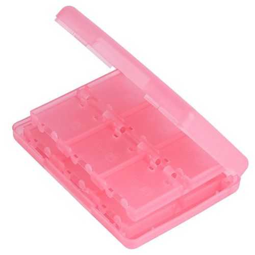 28 En 1 Jeu Carte Mémoire Étui Pp En Plastique Nintendo Carte Cartouche Boîte De Rangement Pour Nintendo 3ds Dsl Dsi Ll (Rose)